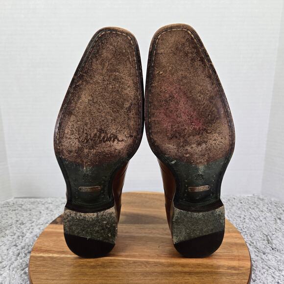 Mezlan Custom Brown Leather Wingtip Office Daily Oxford Dress Shoe Mens 11 M - Picture 9 of 16